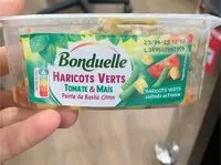 Mängden socker i Bonduelle haricots verts tomates et mais