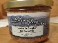 Mängden socker i Terrine de sanglier aux noisettes