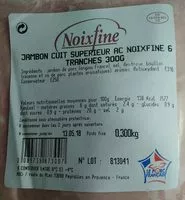 Mängden socker i Jambon cuit supérieur Noixfine - 6 tranches - 300g