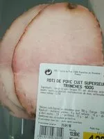 Mängden socker i Roti de porc cuit supérieur 2 tranches 100 g
