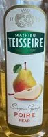Mängden socker i sirop de poire