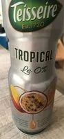 Mängden socker i Teisseire tropical 0% suiker