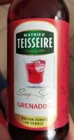 Mängden socker i Sirop de grenadine