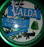 Mängden socker i Valda - Gomme goût Menthe Eucalyptus