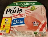 Mängden socker i Lot de 2x4 tranches jambon de Paris au torchon + 2 t...