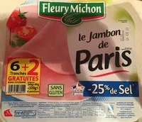 Mängden socker i Le Jambon de Paris -25% de Sel