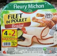 Mängden socker i Filet de poulet braisé (4+2 gratuites)