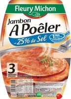 Mängden socker i Jambon à poêler -25% de sel* - 3 tranches