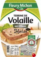 Mängden socker i Terrine de volaille aux olives halal - 150 g.