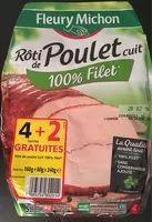 Mängden socker i Rôti de Poulet Cuit 100% Filet