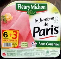 Mängden socker i Le jambon de Paris sans couenne (6+3 gratuites)
