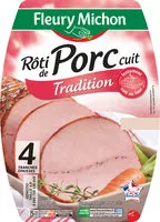 Mängden socker i Rôti de porc cuit tradition - 4 tranches