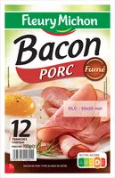 Mängden socker i Bacon porc fumé - 12 tranches environ