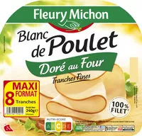 Mängden socker i Blanc de poulet doré au four - 8 tranches fines