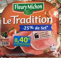 Mängden socker i Le Tradition - Jambon cuit de qualité supérieure