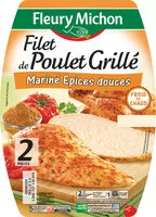 Mängden socker i Filet de poulet grillé mariné aux épices douces