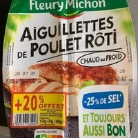 Mängden socker i Aiguillettes de poulet rôti