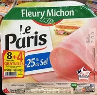 Mängden socker i Le Paris (-25% de sel) (8 + 4 gratuites)