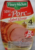 Mängden socker i Rôti de Porc cuit, Label Rouge (4 Tranches)