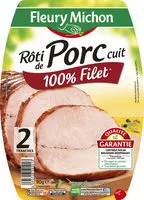 Mängden socker i Rôti de porc cuit 100 % filet* - 2 tranches