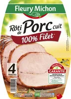 Mängden socker i Rôti de porc cuit 100 % filet* - 4 tranches