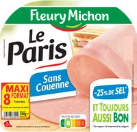 Mängden socker i Le Paris sans couenne  - 25% de Sel* - 8 tr.