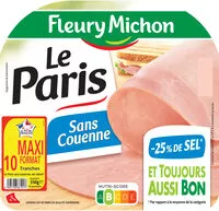 Mängden socker i Le Paris sans couenne - 25% de Sel* -  10 tr.