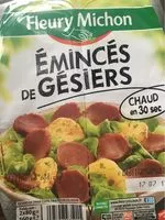 Mängden socker i Émincés de gésiers