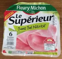 Mängden socker i Jambon le superieur sans sel nitrité, sans couenne