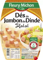 Mängden socker i Dés de jambon de dinde Halal