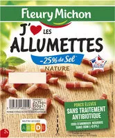 Mängden socker i Allumettes - Nature -25% de sel* - FILIERE FRANCAISE D'ELEVEURS ENGAGES