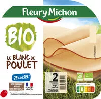 Mängden socker i Blanc de poulet BIO, -25% sel* - 2 tranches