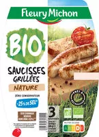 Mängden socker i Saucisse grillée nature -BIO -25% de sel*
