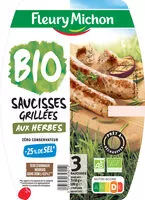 Mängden socker i Saucisse grillée aux herbes BIO -25% de sel*
