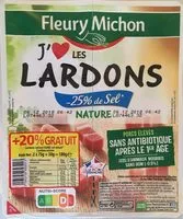 Mängden socker i Lardons -25% de sel (+20 % gratuit)