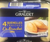 Mängden socker i 4 quenelles fraîches de brochet
