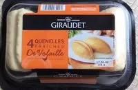 Mängden socker i 4 quenelles fraîches de volaille