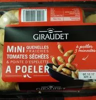 Mängden socker i Mini quenelles fraîches Tomates séchées & pointe d'espelette