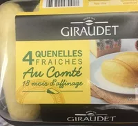 Mängden socker i 4 quenelles fraîches au Comté