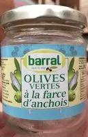 Mängden socker i Olives vertes a la farce d'anchois