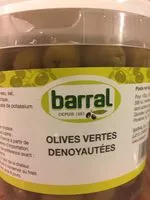 Mängden socker i Olives vertes dénoyautées