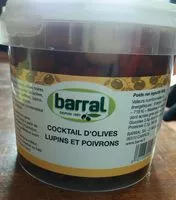 Mängden socker i Cocktail d'olives lapins et poivrons