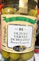 Mängden socker i Olives vertes Picholines