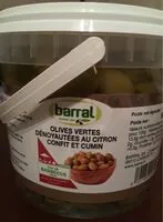 Mängden socker i Olives vertes denoyautées au citron confit et cumin