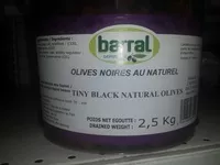 Mängden socker i Olives Noires Naturel Barral