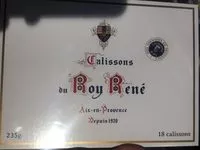 Mängden socker i Calissons du Roy René