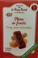 Mängden socker i Pâtes de fruits