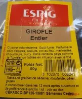 Mängden socker i Girofle entier