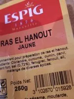Mängden socker i Ras el hanout  jaune