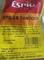 Mängden socker i Tandoori Spices